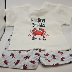 Boy Crabby Short Set